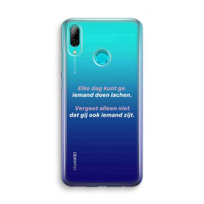 gij zijt ook iemand: Huawei P Smart (2019) Transparant Hoesje