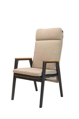 Qopps Indra gasveer verstelbare tuinstoel rope beige Qopps Indra gasveer verstelbare tuinstoel rope beige