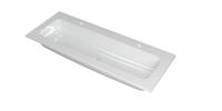 INK Wastafel Faktor polystone centraal met 2 kraangaten 120 cm x 45 cm x 1,5 cm Glans wit 3407022 INK Wastafel Faktor polystone centraal met 2 kraangaten 120 cm x 45 cm x 1,5 cm Glans wit 3407022