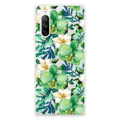 Sony Xperia 10 III | TPU Case | Orchidee Groen Sony Xperia 10 III | TPU Case | Orchidee Groen
