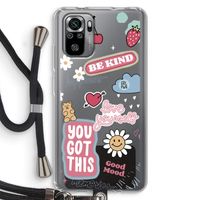 Positivity: Xiaomi Redmi Note 10S Transparant Hoesje met koord