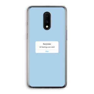 Reminder: OnePlus 7 Transparant Hoesje