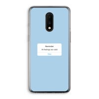 Reminder: OnePlus 7 Transparant Hoesje