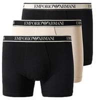 Armani boxershorts 3-pack beige-zwart