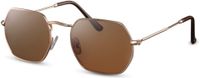 CWI zonnebril unisex rechthoekig goud/bruin (CWI2158) - thumbnail