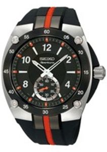 Seiko horlogeband SRK025P9 / 6G28 00P0 Rubber Zwart 14mm