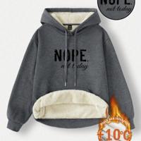 Bon&Bon Women's Loose Casual Gray Hoodie | Warm Long Sleeve Pullover Grey-6 / S