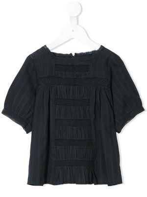 Bonpoint blouse à insert en dentelle - Noir