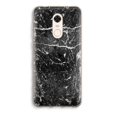 Zwart marmer: Xiaomi Redmi 5 Transparant Hoesje