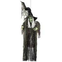 Heks hangdecoratie pop groot - 190 cm - Halloween heksen decoratie poppen - thumbnail