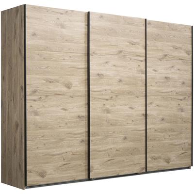 Leen Bakker - Schuifdeurkast Dex XL - Eikenkleur - 208x270x65 Cm - Spaanplaat - Bruin#Beige