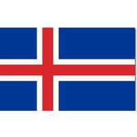 Vlag van IJsland - 90 x 150 cm - feestartikelen - IJsland landen thema - supporter/fan - decoratie