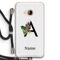 Charcoal Flora: HTC U Play Transparant Hoesje met koord