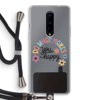 Happy days: OnePlus 8 Transparant Hoesje met koord