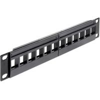 Delock 43259 10 Keystone patchpaneel 12 poorten zwart