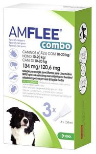 Krka amflee combo spot on hond (10-20 KG134 MG 3 PIP)