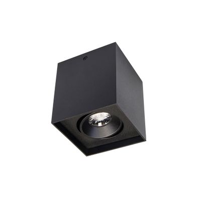 BC0063 LED-opbouwarmatuur Vierkant 6,5W 2700K Dimbaar Zwart