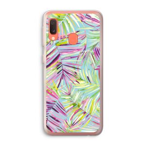 Tropical Palms Blue: Samsung Galaxy A20e Transparant Hoesje