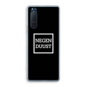 Negenduust black: Sony Xperia 5 II Transparant Hoesje