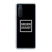 Negenduust black: Sony Xperia 5 II Transparant Hoesje