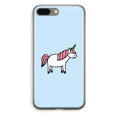 Eenhoorn: iPhone 8 Plus Transparant Hoesje