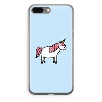 Eenhoorn: iPhone 8 Plus Transparant Hoesje