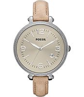 Horlogeband Fossil ES3141 Leder Beige 12mm