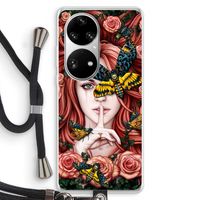 Lady Moth: Huawei P50 Pro Transparant Hoesje met koord