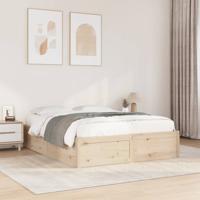 Bedframe zonder matras massief grenenhout 140x200 cm