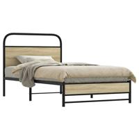 Bedframe zonder matras bewerkt hout sonoma eikenkleur 90x200 cm