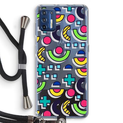 8-bit N°6: Motorola Moto G9 Plus Transparant Hoesje met koord
