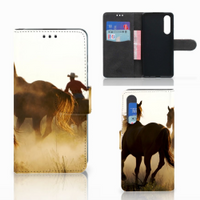 Huawei P30 Telefoonhoesje met Pasjes Design Cowboy - thumbnail