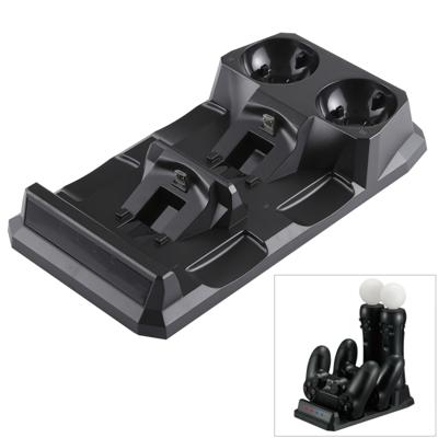 4 in 1 lader USB Dock laadstation staan met LED-Indicator voor Playstation PS4 Controller & PS Move Controller