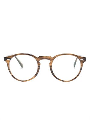 Oliver Peoples lunettes de vue à monture ronde - Marron
