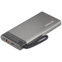 VOLTCRAFT PB-10-PD3.0 Powerbank 10000 mAh USB PD 3.0 LiPo Grijs-zwart Statusweergave