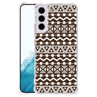 Samsung Galaxy S22 Doorzichtige Silicone Hoesje Aztec Brown - thumbnail
