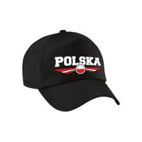 Polen / Polska landen pet / baseball cap zwart volwassenen