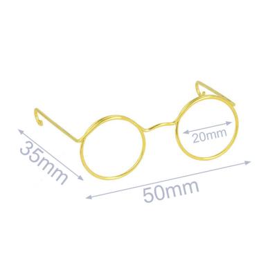 Brilletje goudkleurig 50mm