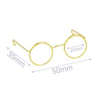 Brilletje goudkleurig 50mm Brilletje goudkleurig 50mm