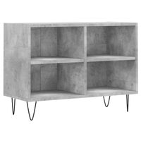 The Living Store TV-meubel Betongrijs - Bewerkt hout en ijzer - 69.5 x 30 x 50 cm - Stevig materiaal - voldoende