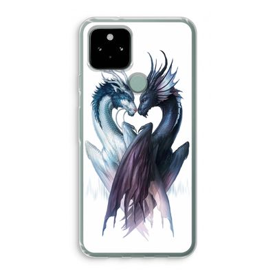 Yin Yang Dragons: Google Pixel 5 Transparant Hoesje
