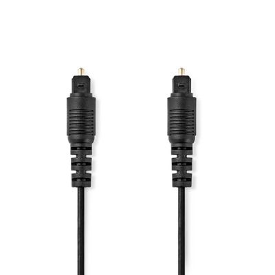 Nedis CAGL25000BK50 Optische Audiokabel Toslink Male Toslink Male 5.00 M Rond Pvc Zwart Label