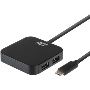 USB-C Hub 4 port met stroomadapter USB-hub