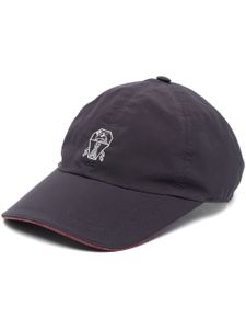 Brunello Cucinelli casquette à broderies - Bleu