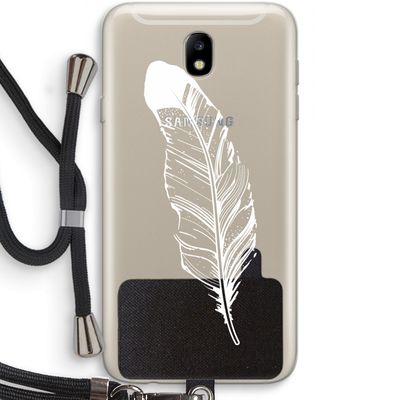 Pluim: Samsung Galaxy J7 (2017) Transparant Hoesje met koord