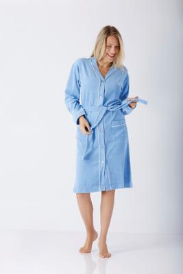 Blauwe dames badjas Hajo