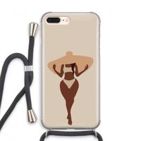 Let's get salty: iPhone 8 Plus Transparant Hoesje met koord
