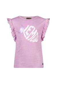 Like Flo Meisjes t-shirt slub - Lilac