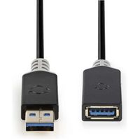 Nedis CCBW61010AT20 USB-kabel 2 m USB 3.2 Gen 1 (3.1 Gen 1) USB A Antraciet - thumbnail