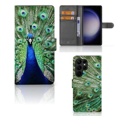 Samsung Galaxy S23 Ultra | Telefoonhoesje | Met pasjeshouder | Pauw